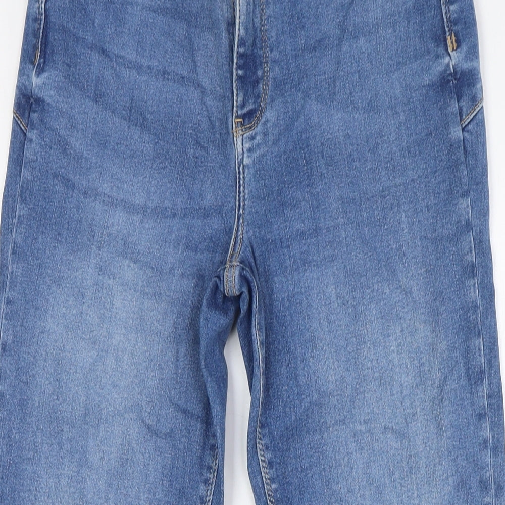 River Island Womens Blue Cotton Skinny Jeans Size 10 L28 in Regular Zip