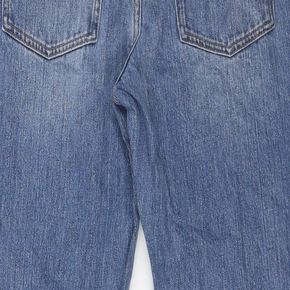 ASOS Womens Blue Cotton Mom Jeans Size 10 L32 in Regular Snap