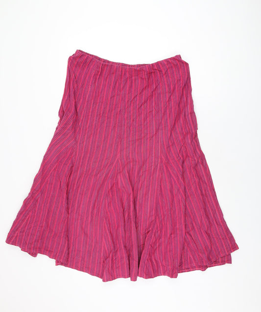 EWM Womens Pink Cotton Swing Skirt Size 18