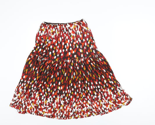 Precis Womens Multicoloured Geometric Viscose Flare Skirt Size 8