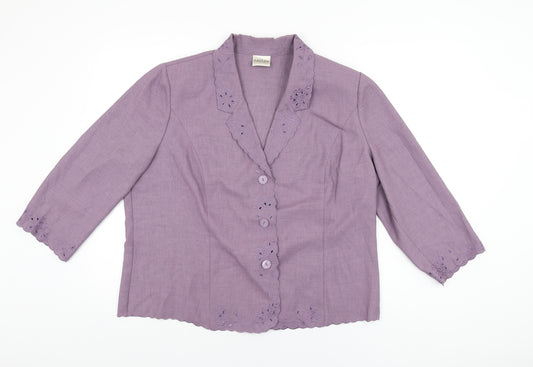 Eastex Womens Purple Jacket Size 20 Button