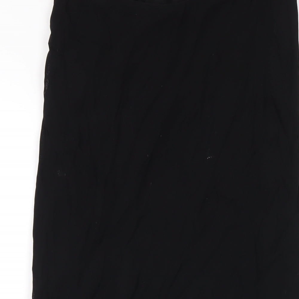 Wallis Womens Black Polyester A-Line Skirt Size 12