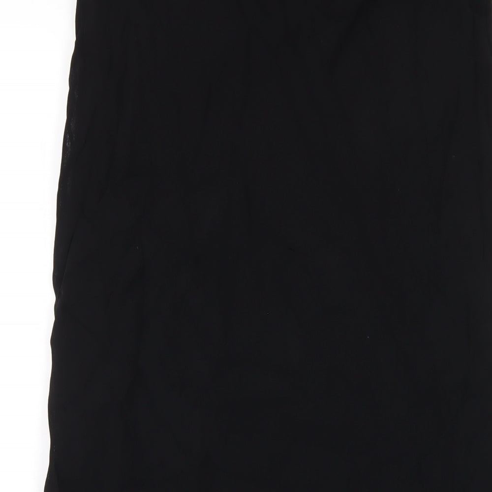 Wallis Womens Black Polyester A-Line Skirt Size 12