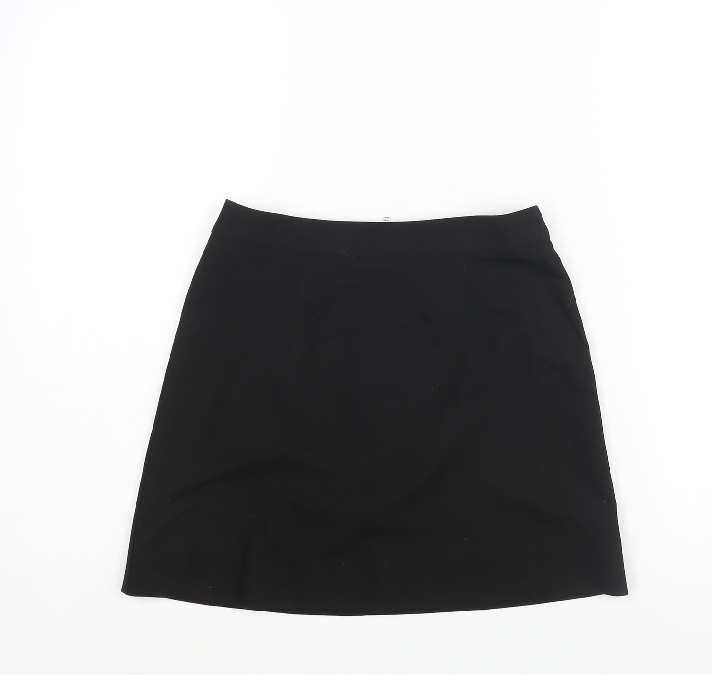 ASOS Womens Black Polyester A-Line Skirt Size 6 Zip