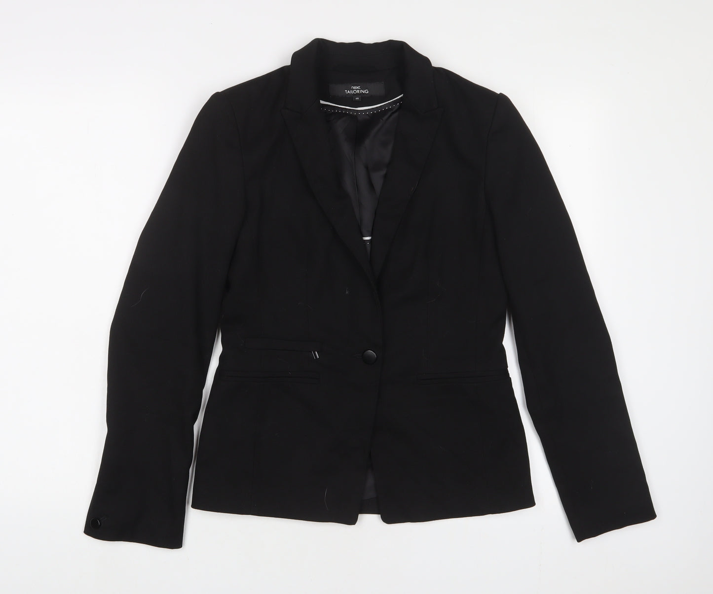 NEXT Womens Black Jacket Blazer Size 6 Button