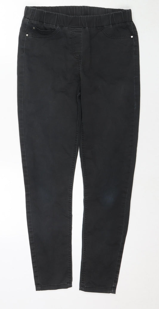 George Womens Black Polyester Blend Jegging Jeans Size 10 L27 in Regular Zip