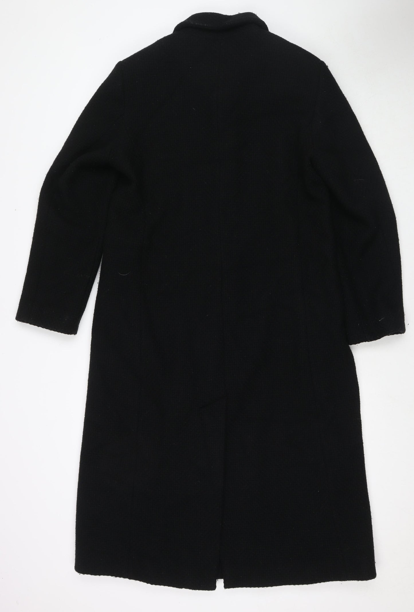 Klass Womens Black Overcoat Coat Size 14 Button