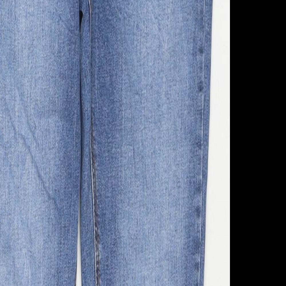 New Look Womens Blue Cotton Skinny Jeans Size 12 L29 in Regular Zip