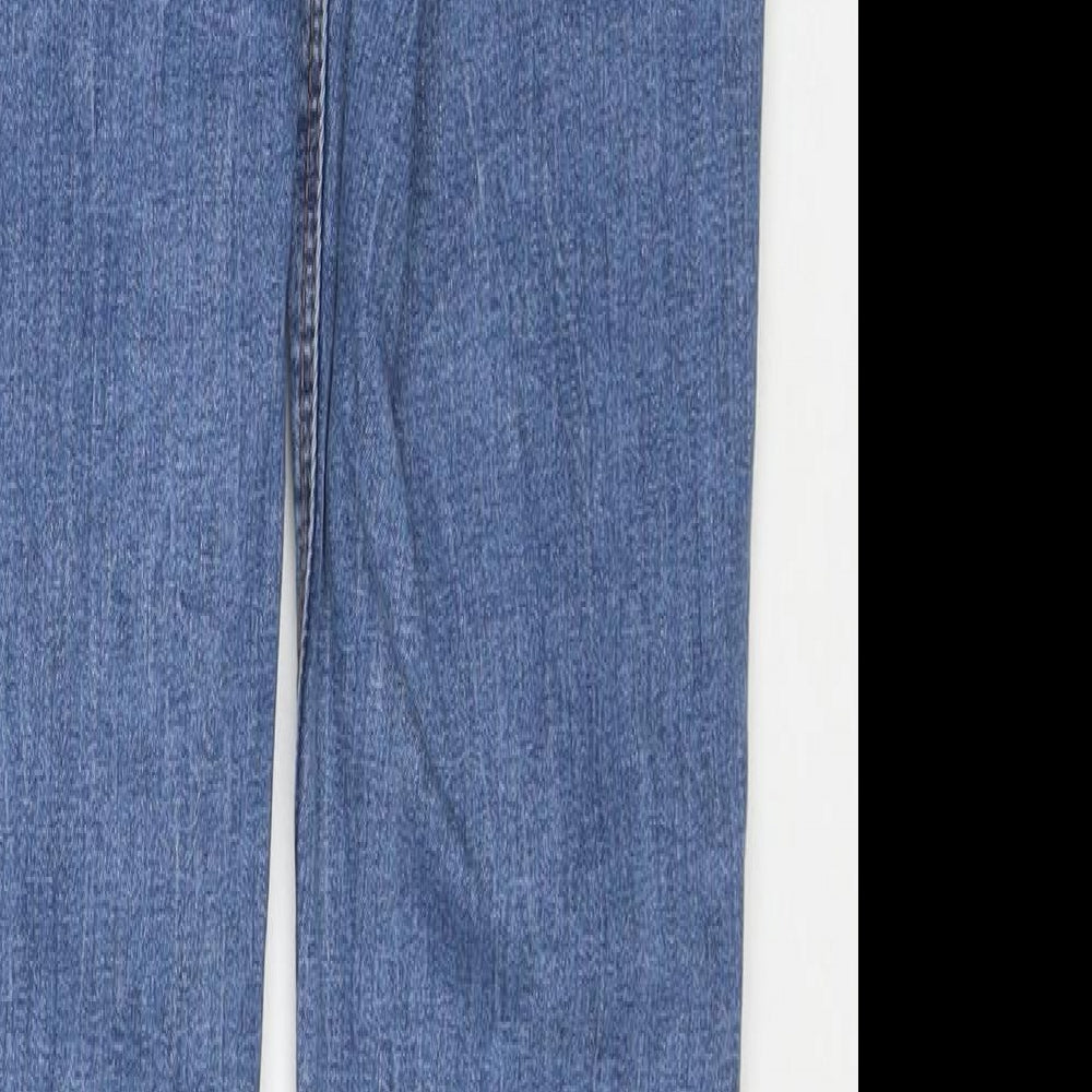 New Look Womens Blue Cotton Skinny Jeans Size 12 L29 in Regular Zip