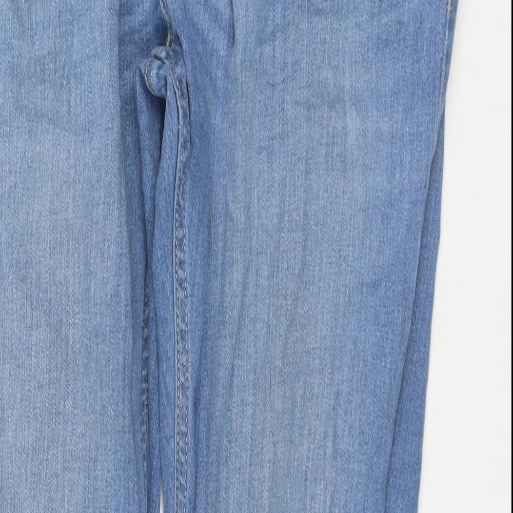 New Look Mens Blue Cotton Straight Jeans Size 36 in L29 in Regular Zip