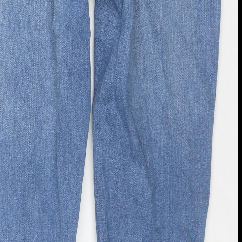 New Look Mens Blue Cotton Straight Jeans Size 36 in L29 in Regular Zip