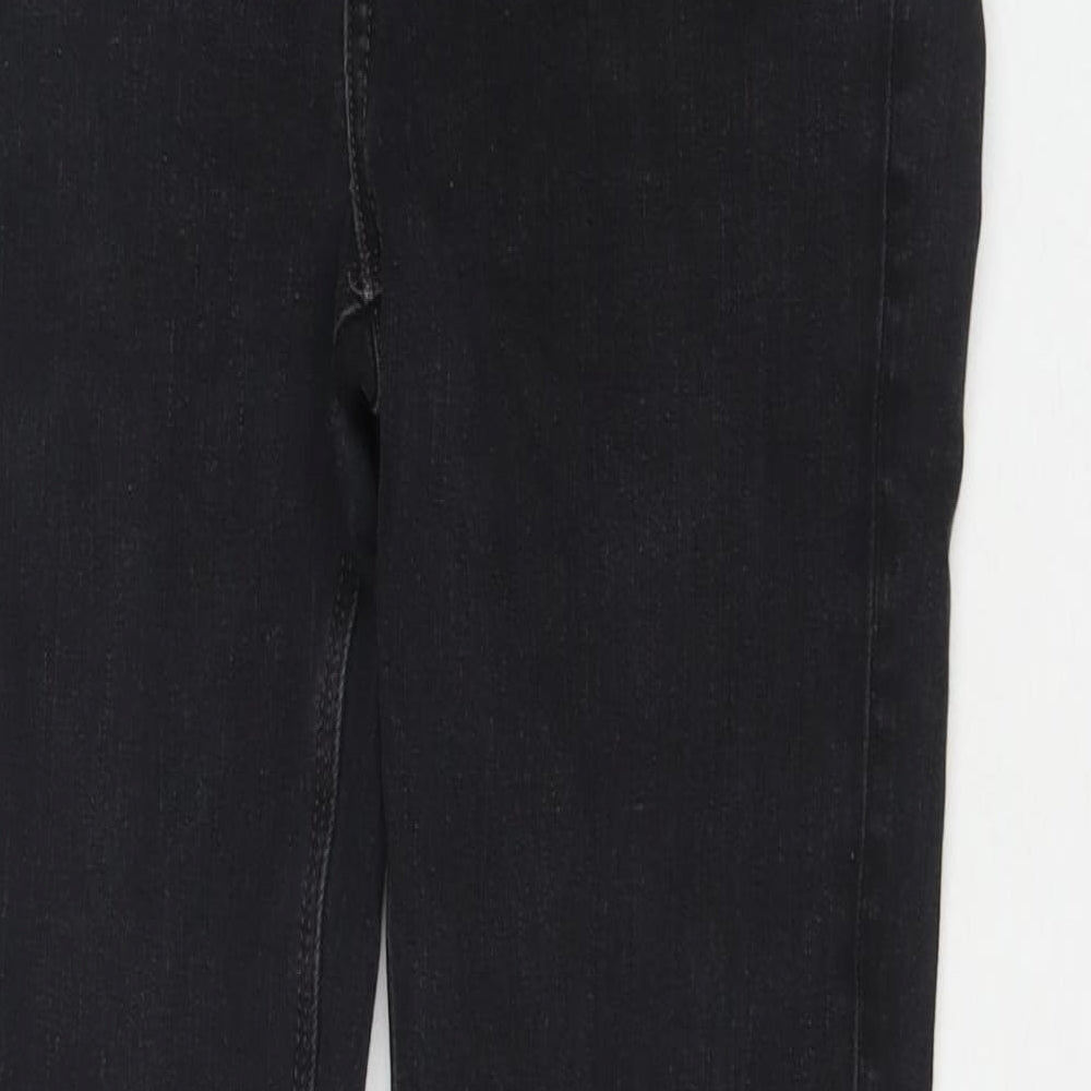 Marks and Spencer Womens Black Cotton Skinny Jeans Size 12 L31 in Regular Zip