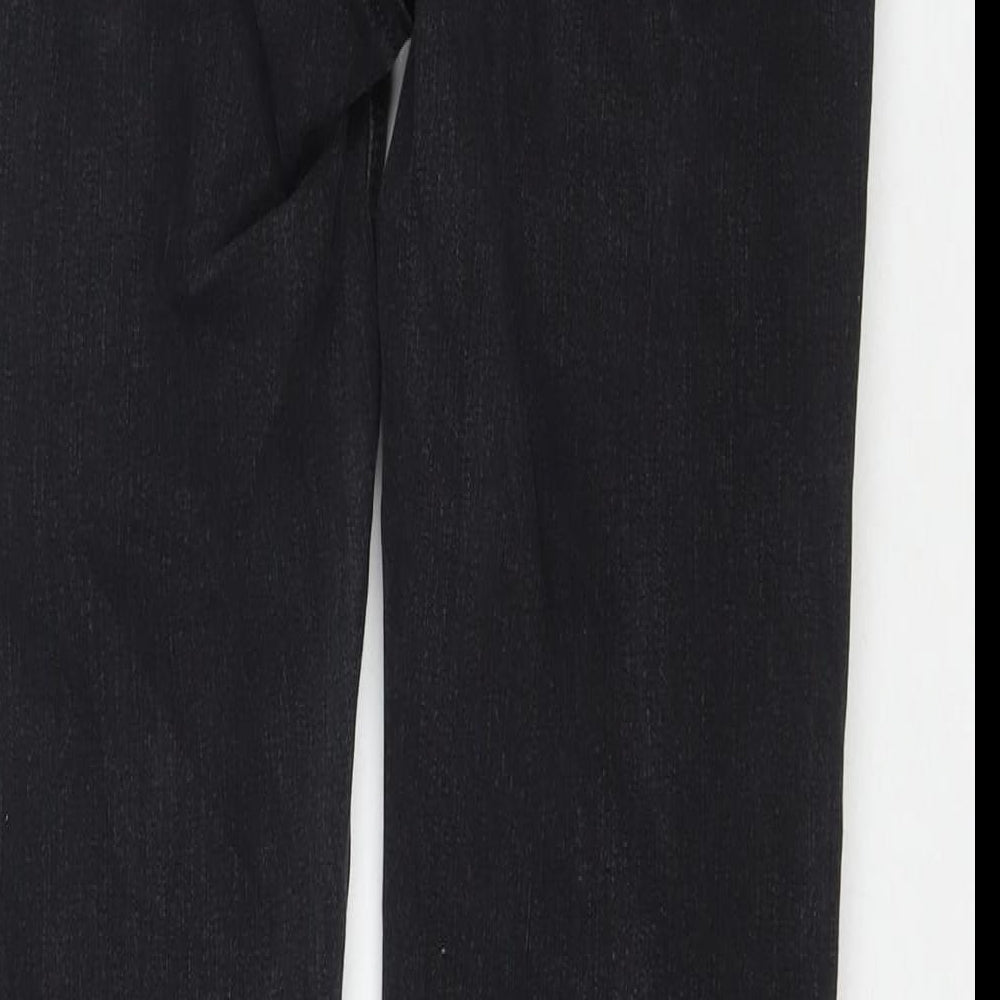 Marks and Spencer Womens Black Cotton Skinny Jeans Size 12 L31 in Regular Zip