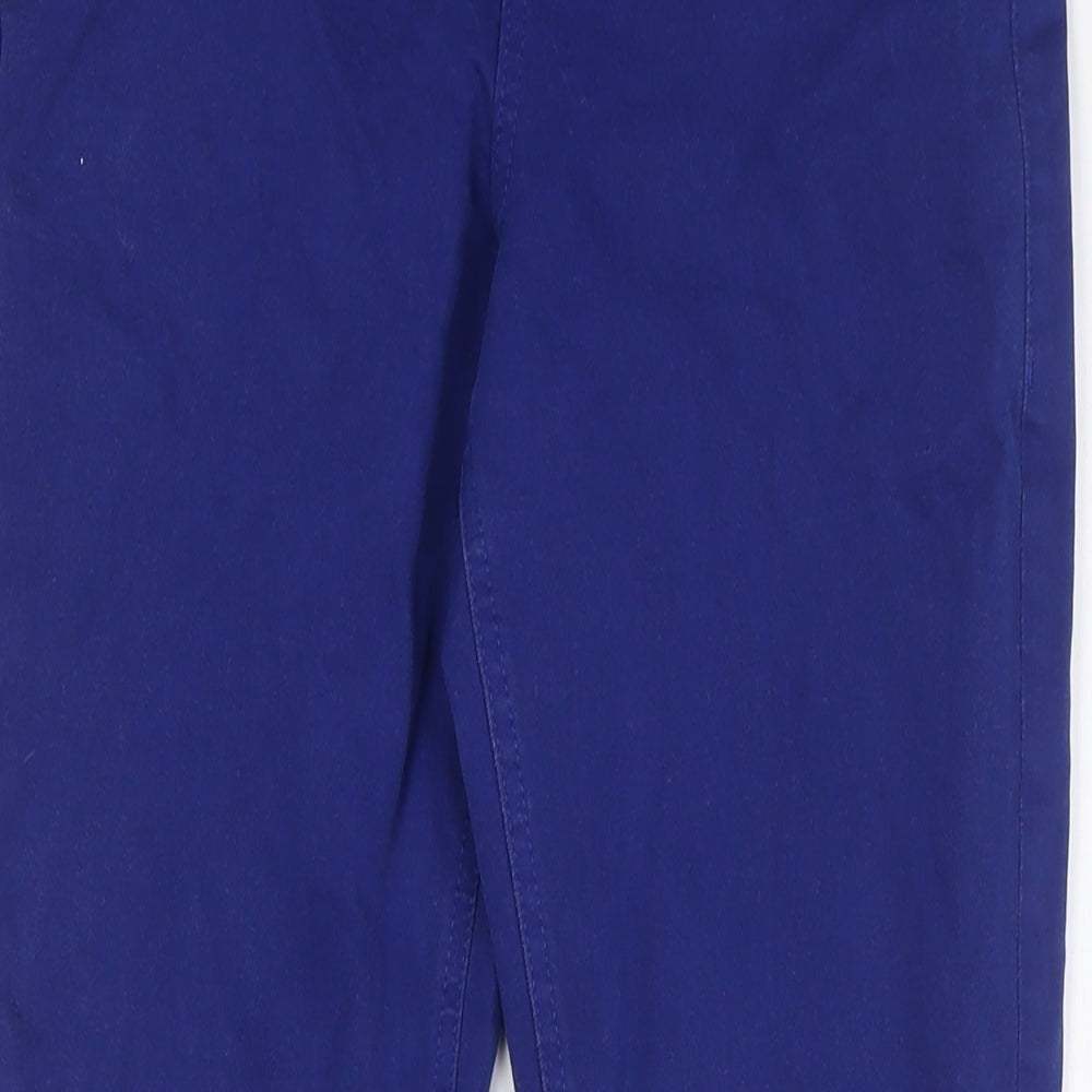 Marks and Spencer Womens Blue Cotton Skinny Jeans Size 12 L28 in Regular Zip