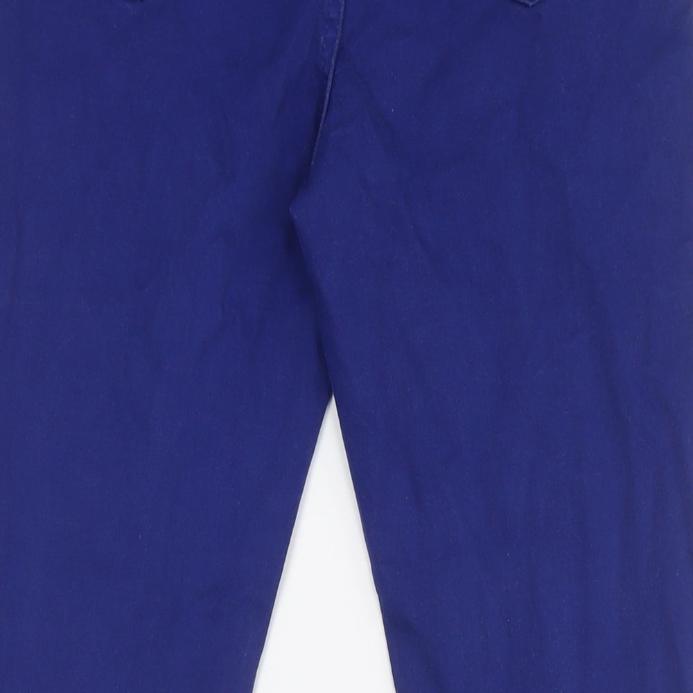 Marks and Spencer Womens Blue Cotton Skinny Jeans Size 12 L28 in Regular Zip