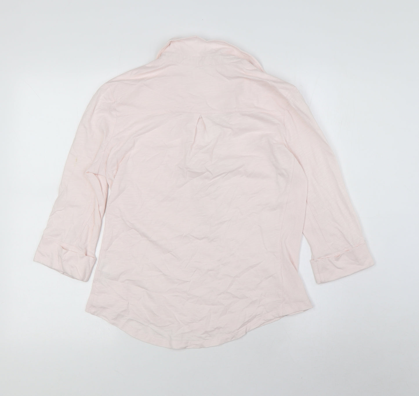 White Label Womens Pink 100% Cotton Basic Blouse Size 12 Collared