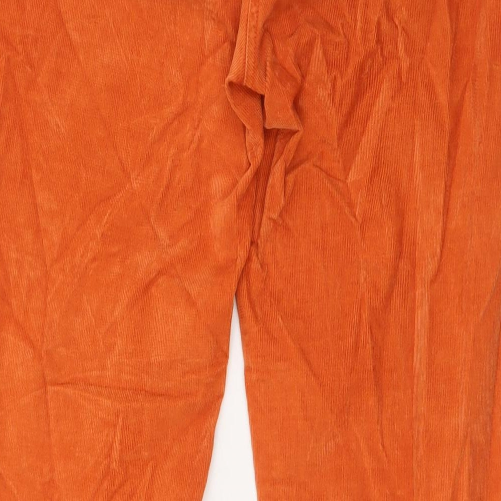 Boden Womens Orange Cotton Trousers Size 12 L31 in Regular Tie