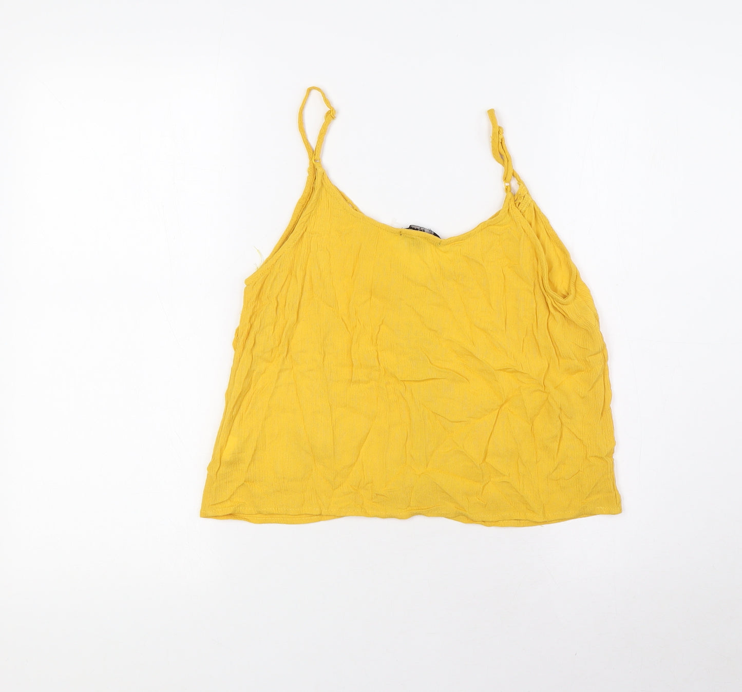 Ambiance Womens Yellow Cotton Camisole Tank Size M V-Neck