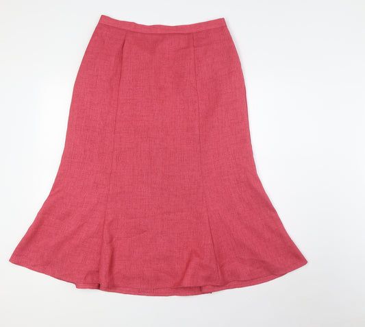 Eastex Womens Pink Polyester A-Line Skirt Size 12 Zip