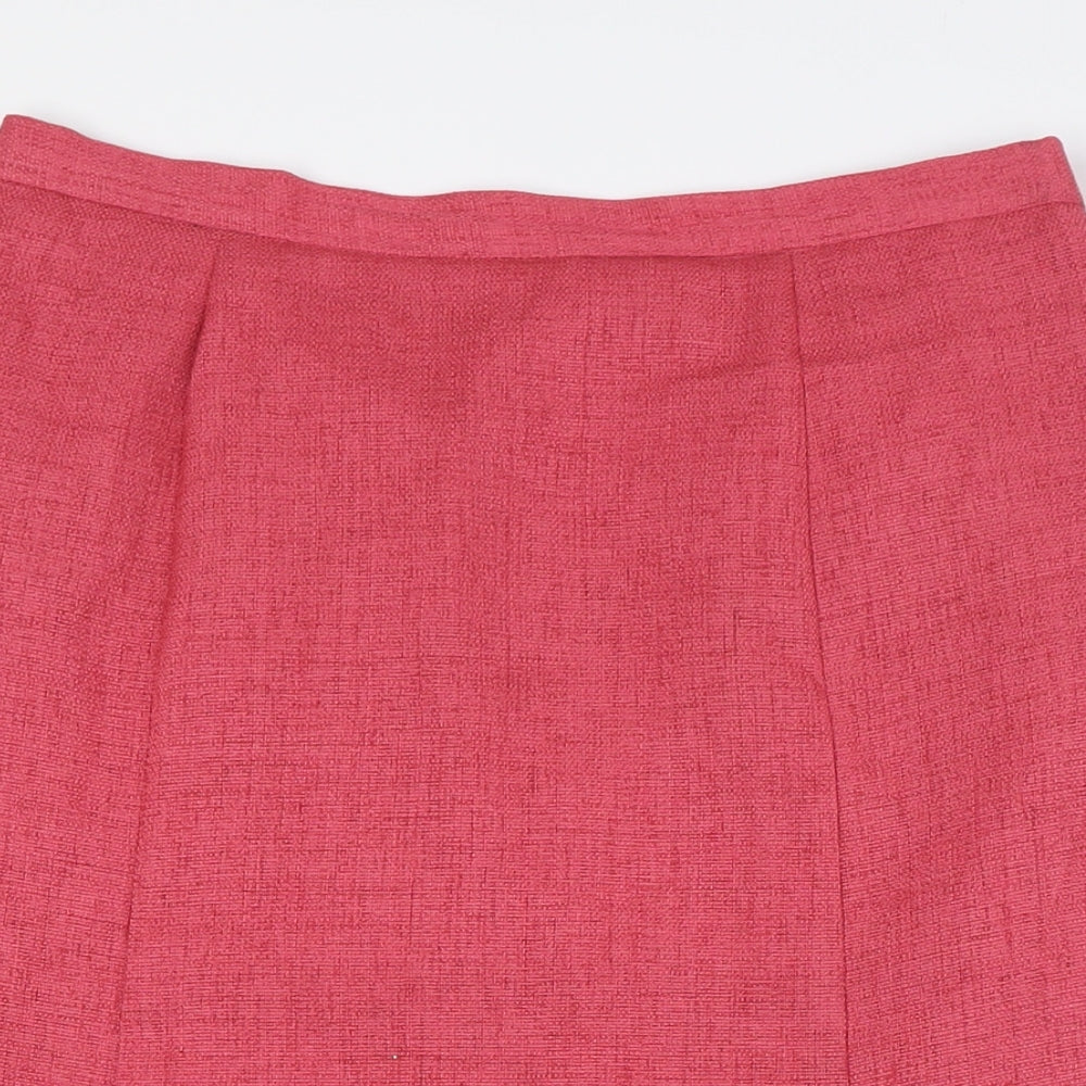 Eastex Womens Pink Polyester A-Line Skirt Size 12 Zip