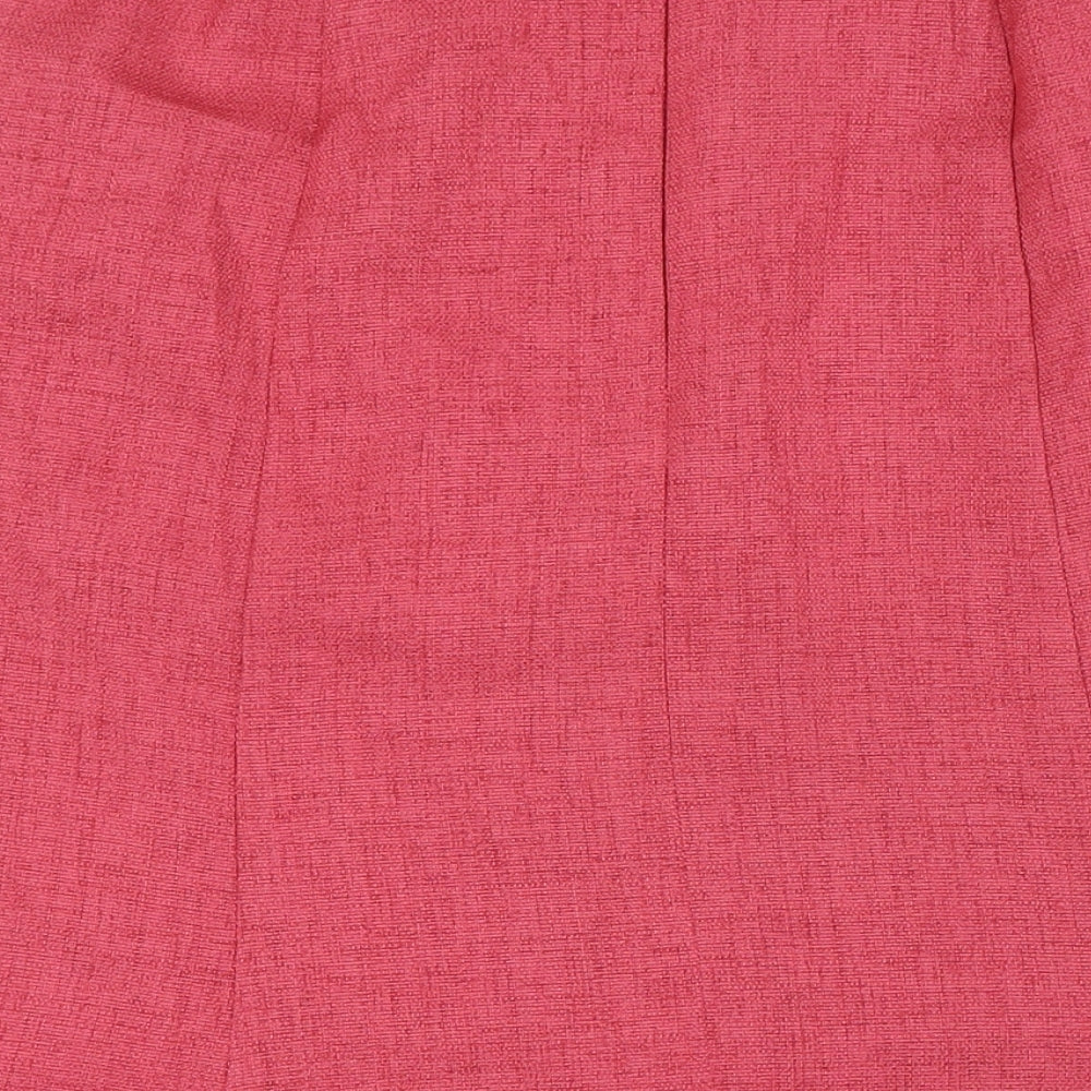 Eastex Womens Pink Polyester A-Line Skirt Size 12 Zip