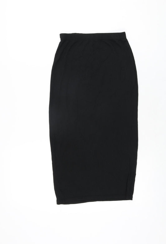 Spotted Womens Black Polyester Straight & Pencil Skirt Size XS