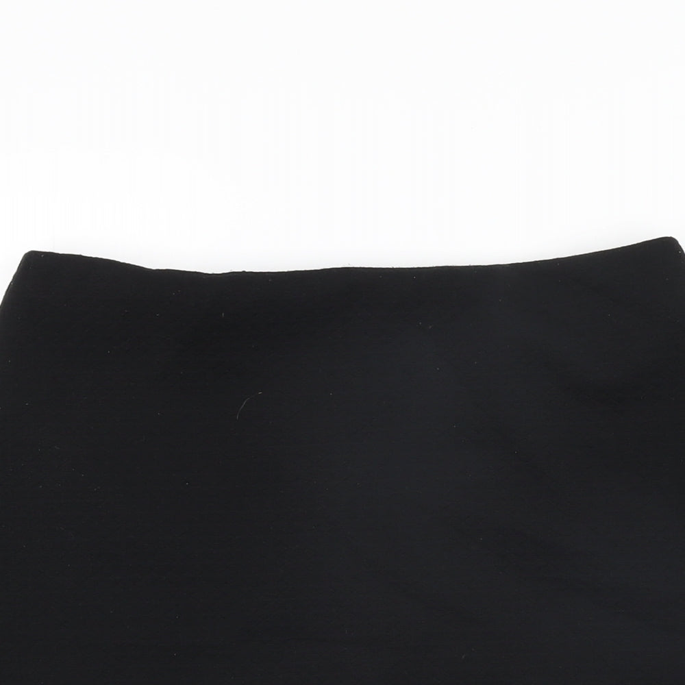 Topshop Womens Black Polyester Mini Skirt Size 12 Zip