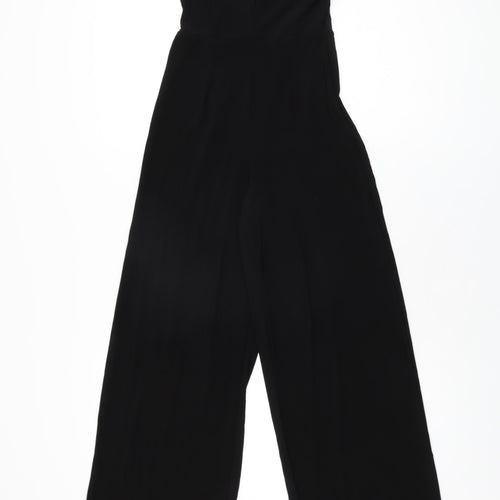 New Look Womens Black Polyester Jumpsuit One-Piece Size 6 L31 in Zip