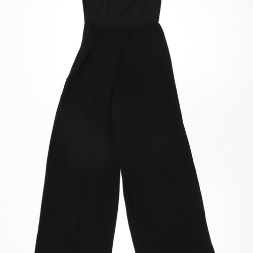 New Look Womens Black Polyester Jumpsuit One-Piece Size 6 L31 in Zip