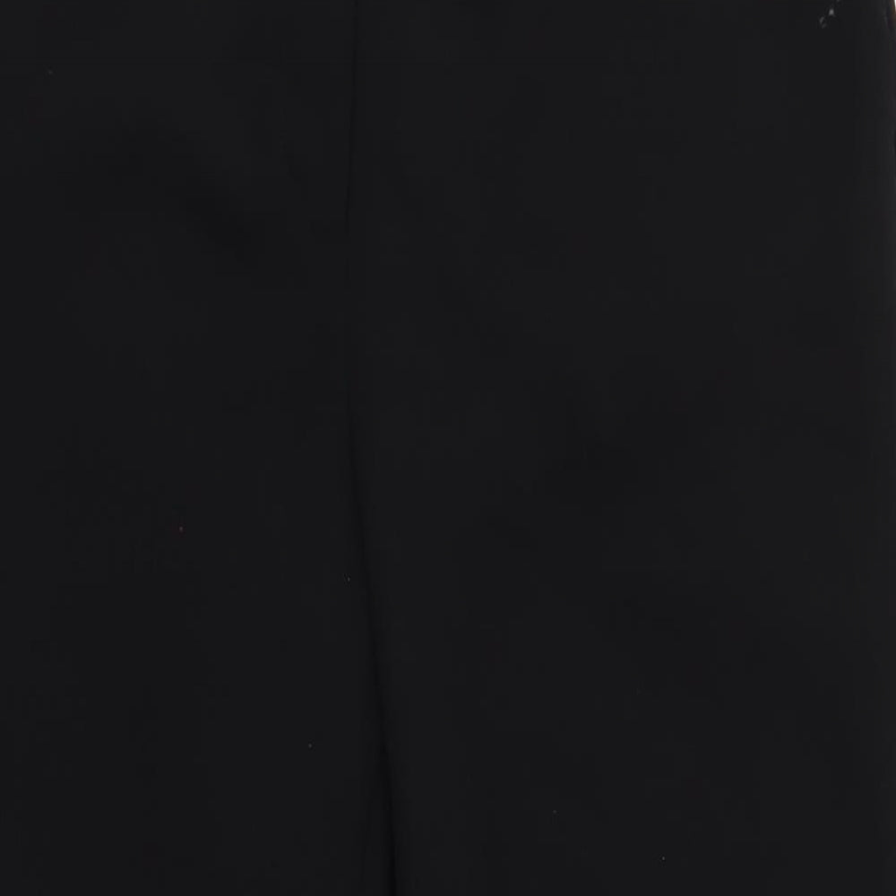 Viyella Womens Black Polyester Trousers Size 14 L29 in Regular Zip