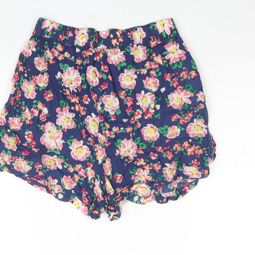 POP Womens Multicoloured Floral Polyester Basic Shorts Size 6 L3 in Regular Zip