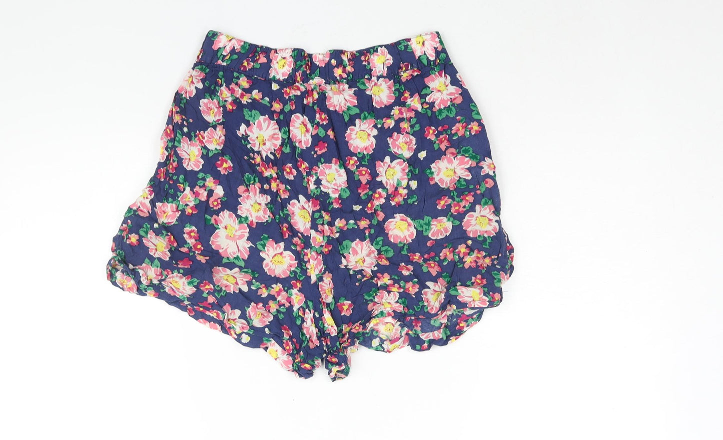 POP Womens Multicoloured Floral Polyester Basic Shorts Size 6 L3 in Regular Zip