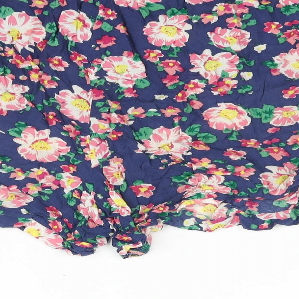 POP Womens Multicoloured Floral Polyester Basic Shorts Size 6 L3 in Regular Zip