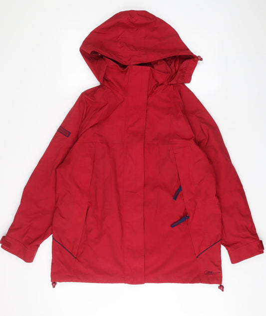 Joie De Vivre Womens Red Jacket Coat Size 16 Zip - Zip Pockets