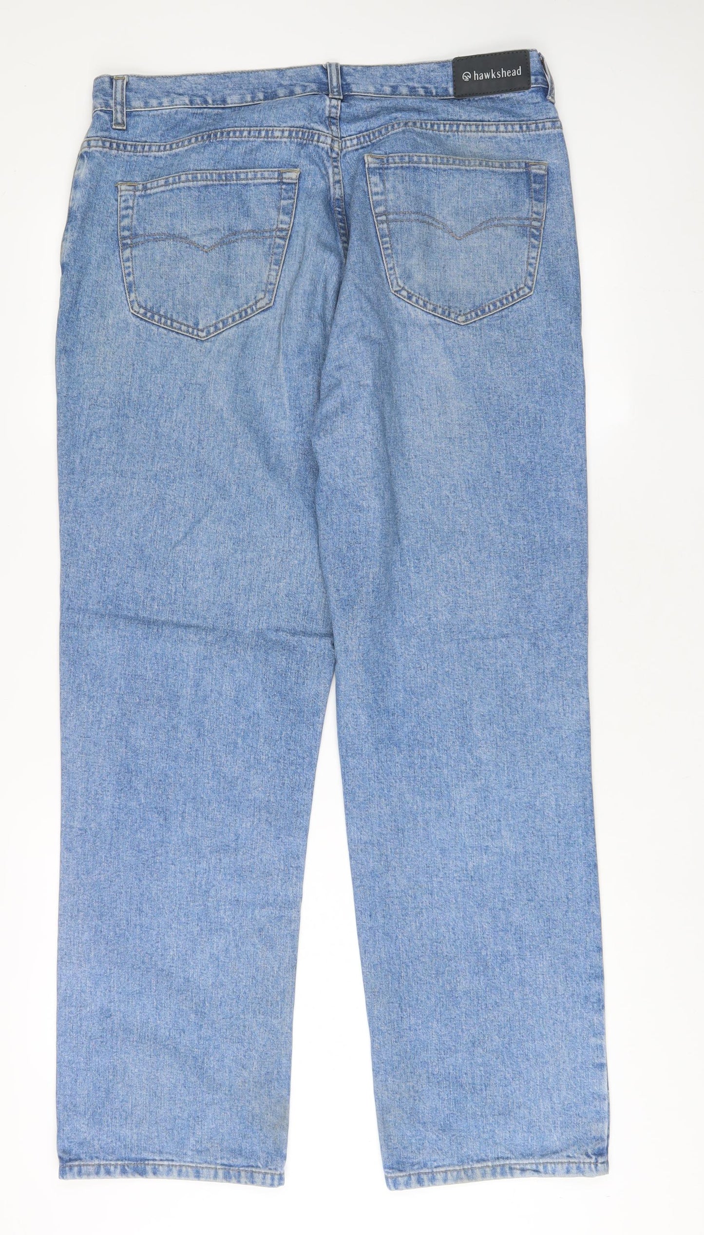 Hawkshead Mens Blue Cotton Skinny Jeans Size 36 in L31 in Regular Zip