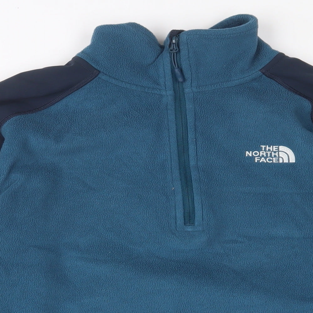 The North Face Mens Blue Polyester Pullover Sweatshirt Size S - Zip