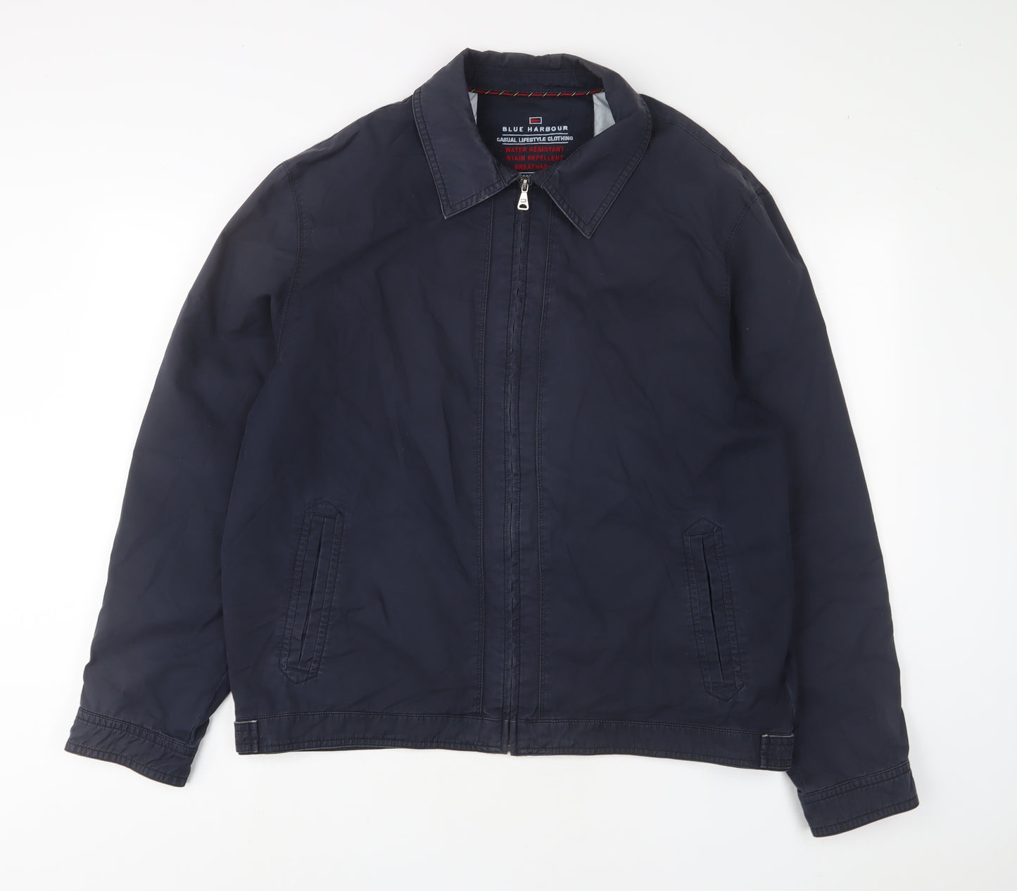 Blue Harbour Mens Blue Jacket Size L Zip - Pockets