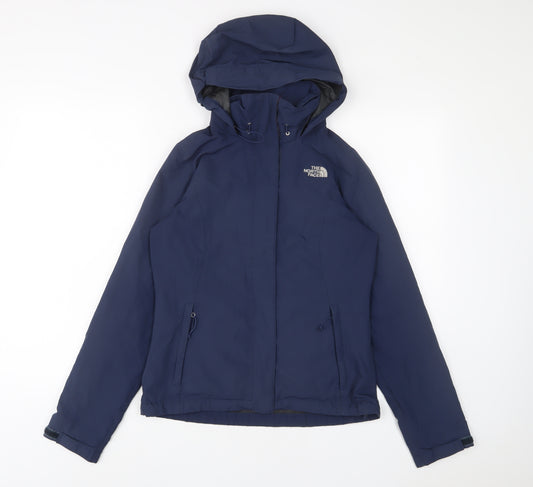 The North Face Womens Blue Jacket Coat Size S Zip - Zip Pockets