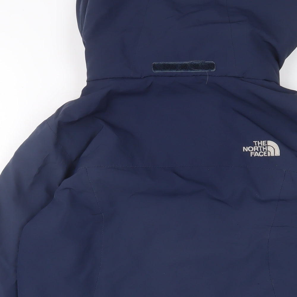 The North Face Womens Blue Jacket Coat Size S Zip - Zip Pockets