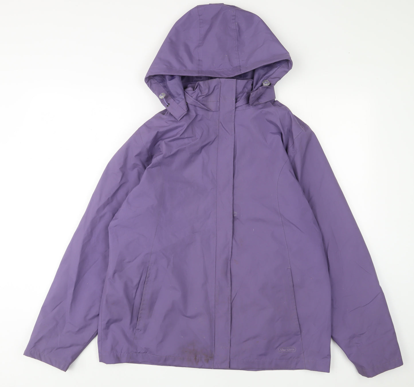 Peter Storm Womens Purple Jacket Coat Size 14 Zip - Logo, Embroided, Zip Pockets