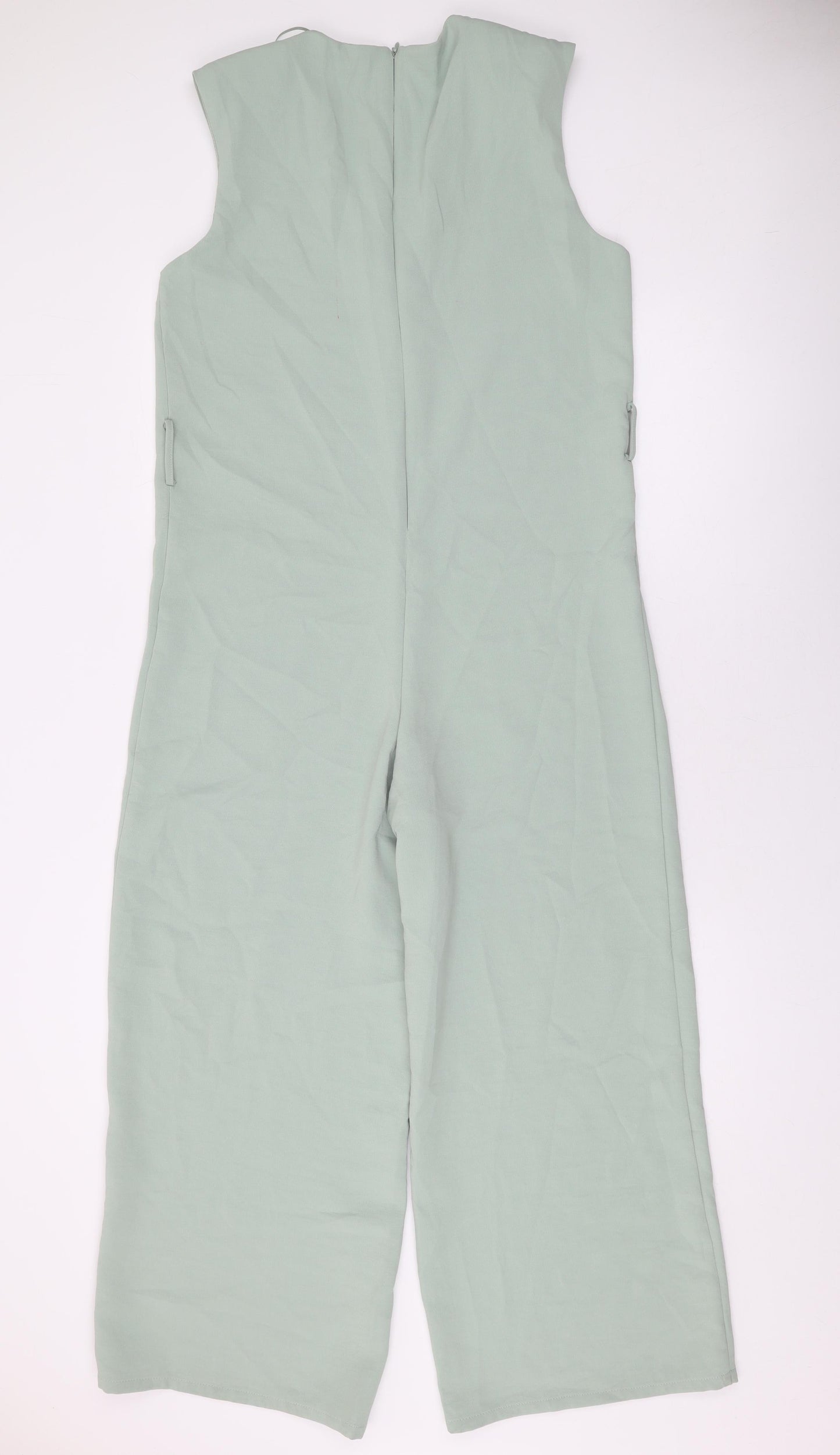 Zara Womens Green Polyester Jumpsuit One-Piece Size S L26 in Zip