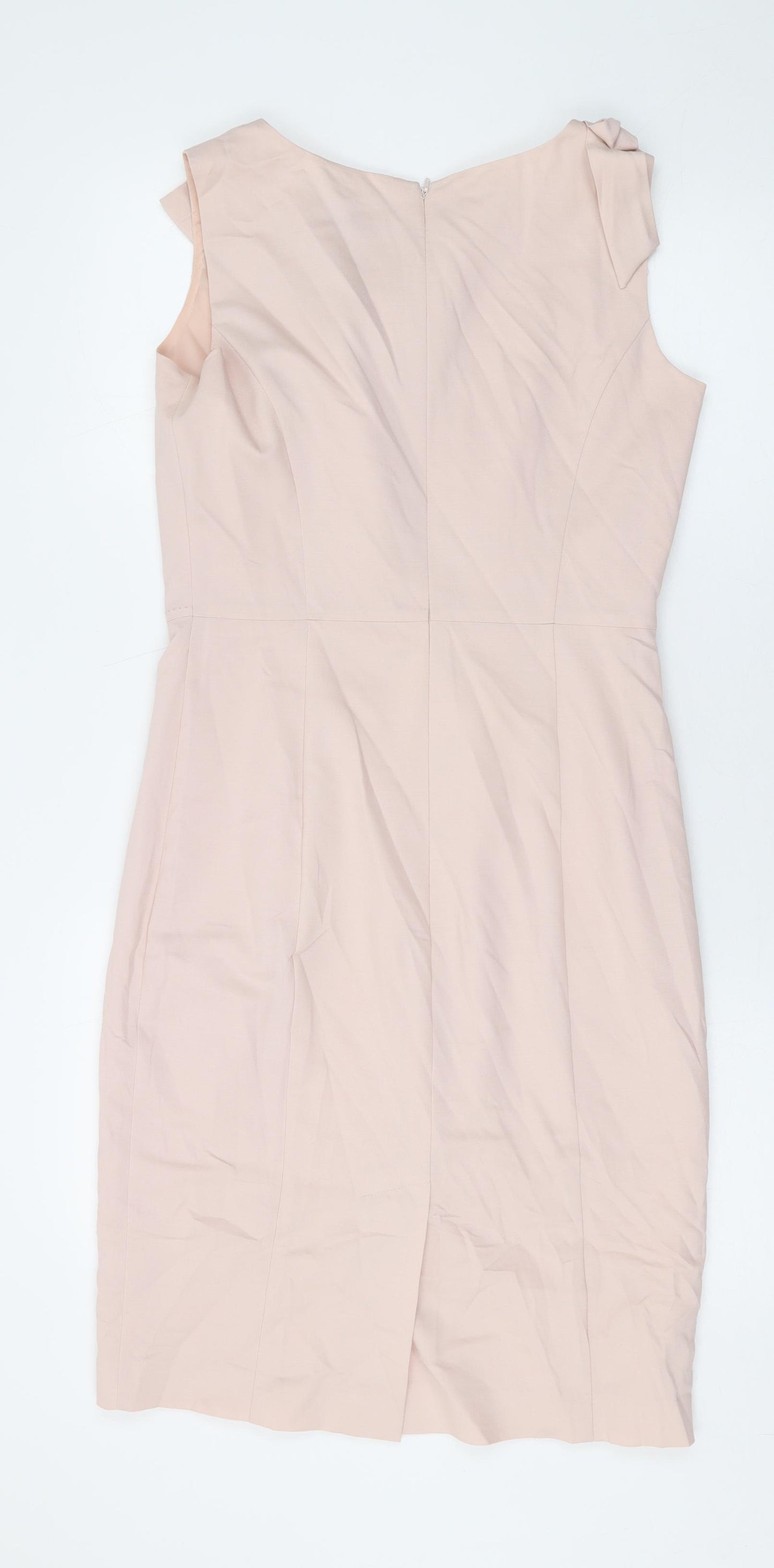 Autograph Womens Pink Viscose A-Line Size 10 Round Neck Zip