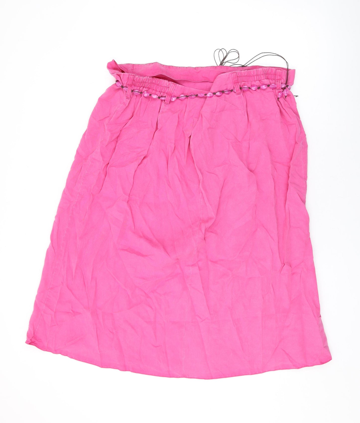 Ann Harvey Womens Pink Polyester Swing Skirt Size 24 Zip