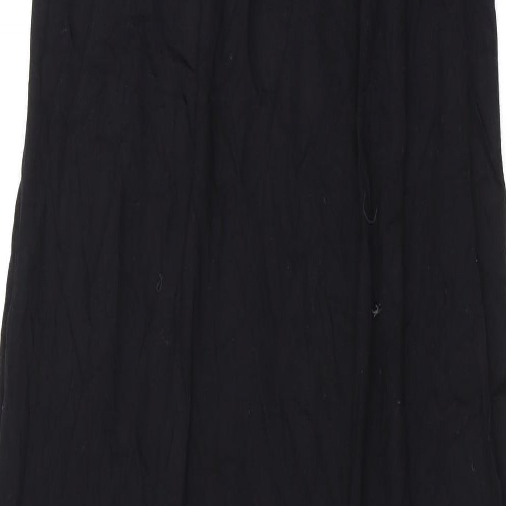 Marks and Spencer Womens Black Viscose Maxi Size 10 Scoop Neck Pullover