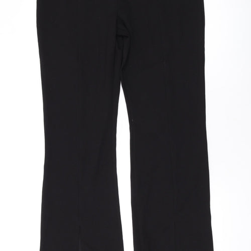 NEXT Womens Black Polyester Trousers Size 16 L32 in Regular