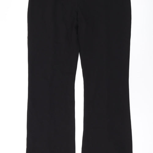 NEXT Womens Black Polyester Trousers Size 16 L32 in Regular