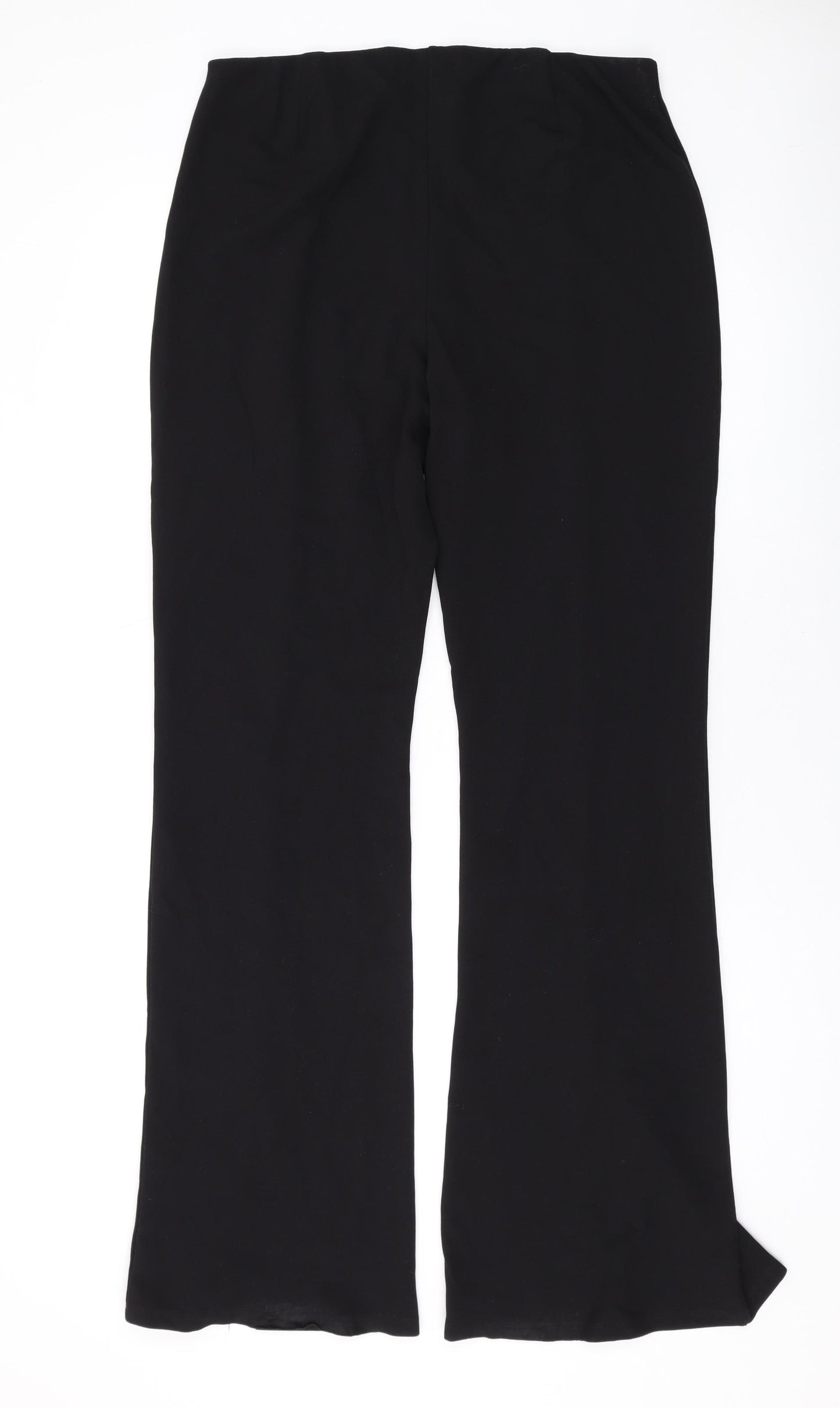 NEXT Womens Black Polyester Trousers Size 16 L32 in Regular