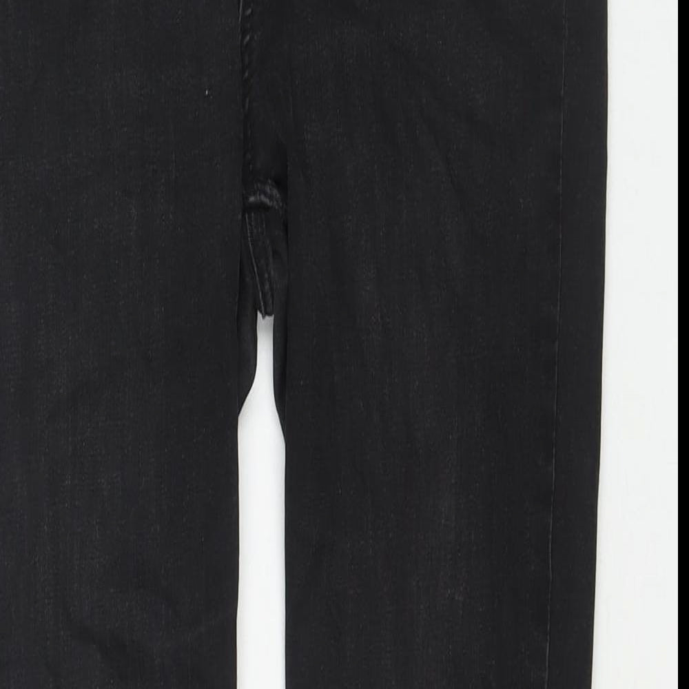 George Womens Black Cotton Skinny Jeans Size 12 L27 in Regular Zip