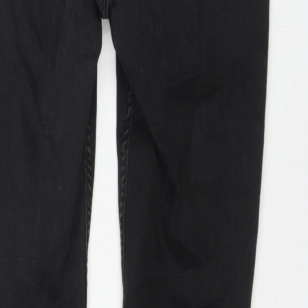 George Womens Black Cotton Skinny Jeans Size 12 L27 in Regular Zip