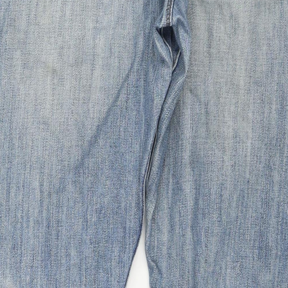 Gap Mens Blue Cotton Straight Jeans Size 36 in L32 in Regular Zip